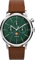 MARLIN® MOON PHASE 40MM LEATHER STRAP WATCH