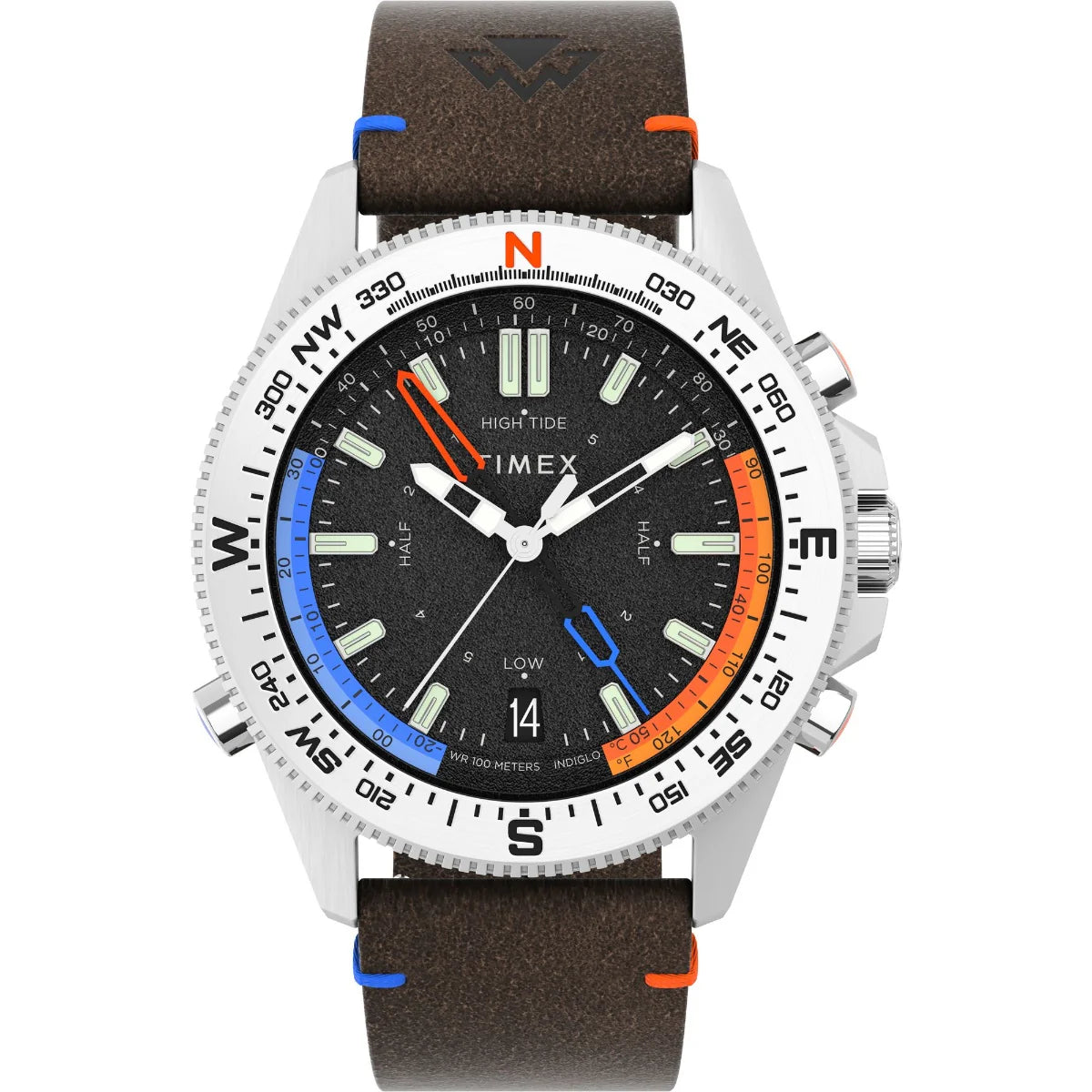 EXPEDITION TIDE-TEMP-COMPASS 43MM ECO-FRIENDLY LEATHER STRAP WATCH
