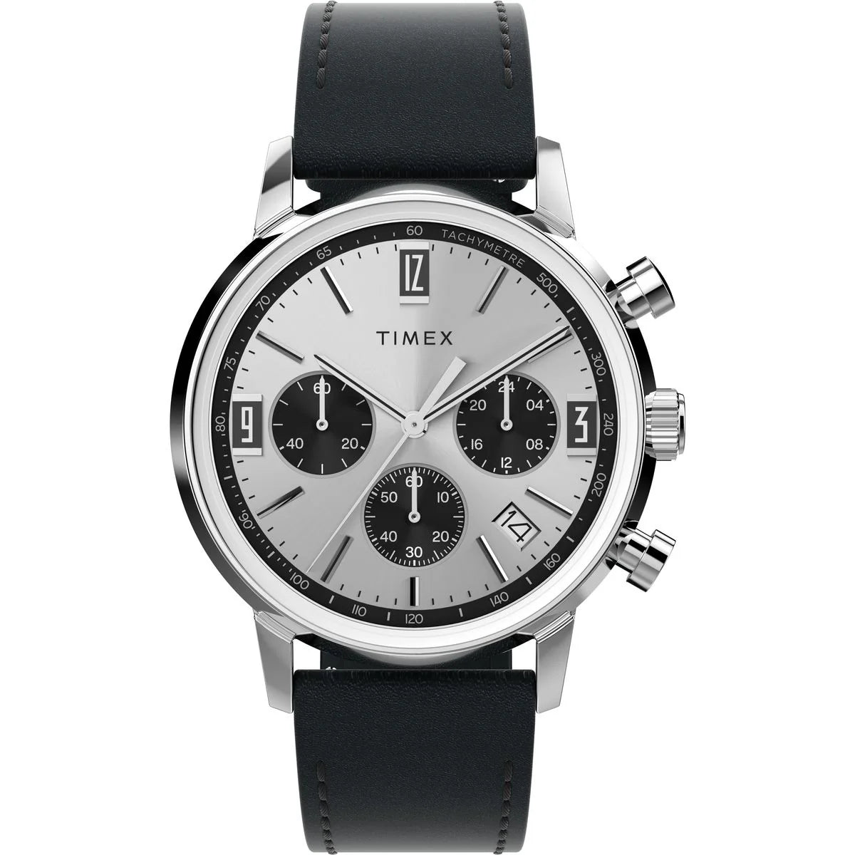 MARLIN® CHRONOGRAPH TACHYMETER 40MM LEATHER STRAP WATCH