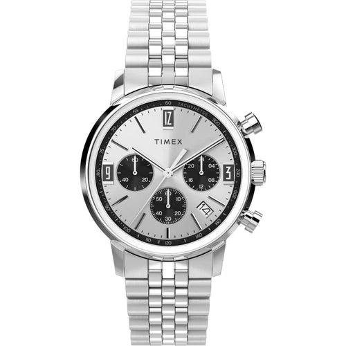 MARLIN® CHRONOGRAPH TACHYMETER 40MM STAINLESS STEEL BRACELET WATCH