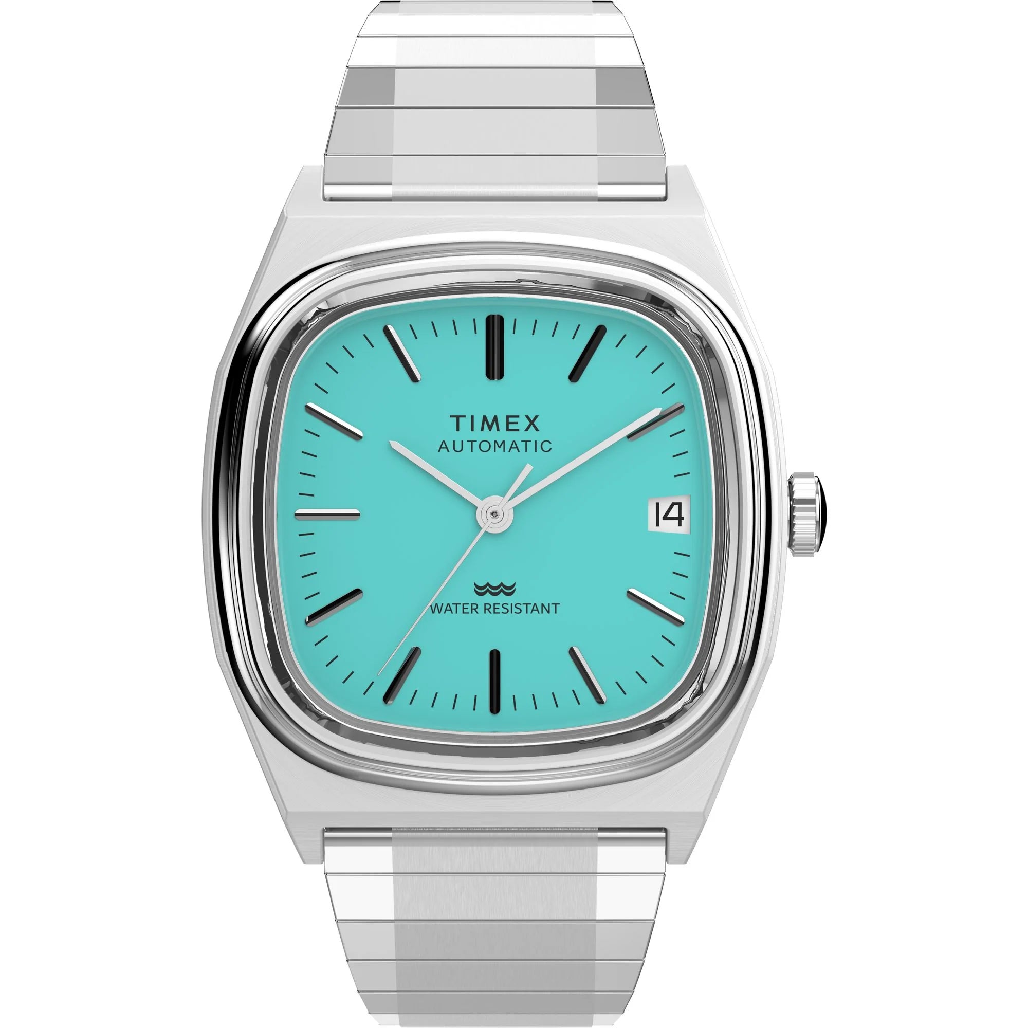 TIMEX® AUTOMATIC 1983 E LINE 34MM STAINLESS STEEL EXPANSION BAND WATCH