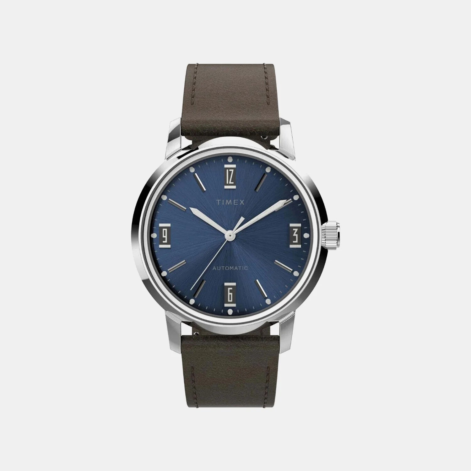 MARLIN® AUTOMATIC 42MM LEATHER STRAP WATCH