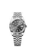 Rolex Datejust 41(Grey Dial, Fluted Bezel, Jubilee)