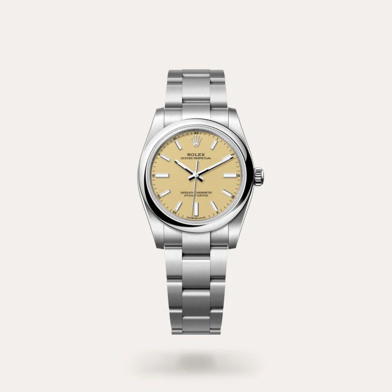Rolex Oyster Perpetual 34 “Yellow Dial”